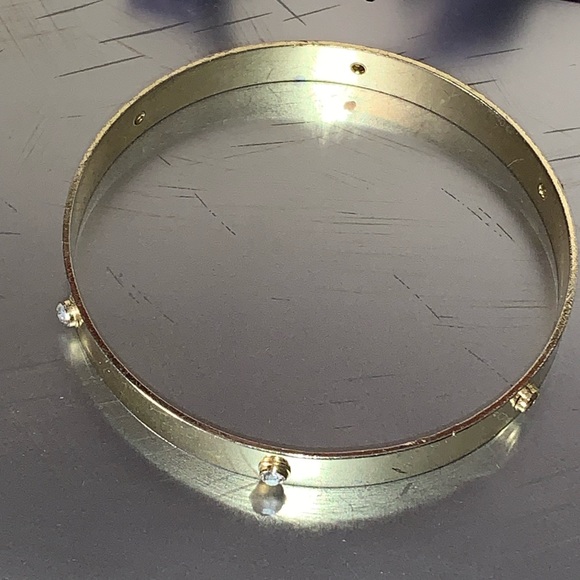 Gold Toned Bracelet with Tiny Rhinestones - Picture 5 of 6